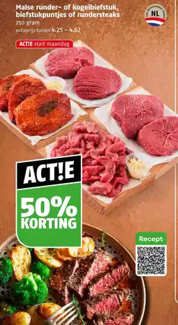 Poiesz Malse runder- of kogelbiefstuk, biefstukpuntjes of rundersteaks aanbieding