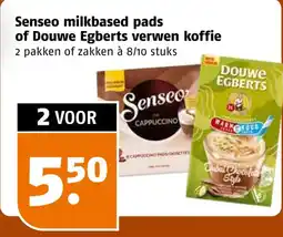 Poiesz Senseo milkbased pads of Douwe Egberts verwen koffie aanbieding