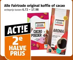 Poiesz Alle Fairtrade original koffie of cacao aanbieding