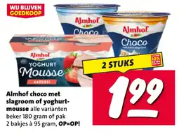 Nettorama Almhof choco met slagroom of yoghurt-mousse aanbieding