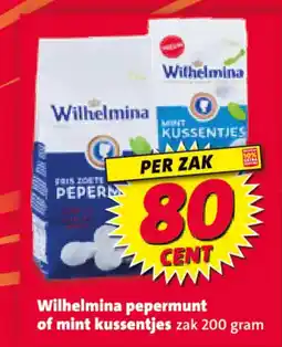 Nettorama Wilhelmina pepermunt of mint kussentjes aanbieding