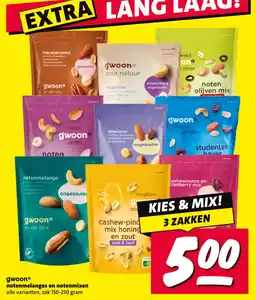 Nettorama gwoon notenmelanges en notenmixen aanbieding