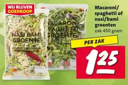 Nettorama Macaroni/spaghetti of nasi/bami groenten aanbieding