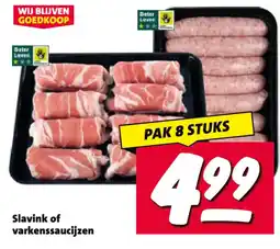 Nettorama Slavink of varkenssaucijzen aanbieding