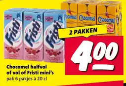 Nettorama Chocomel halfvol of vol of Fristi mini's aanbieding