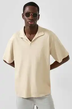 Wehkamp QS relaxed fit polo - beige aanbieding