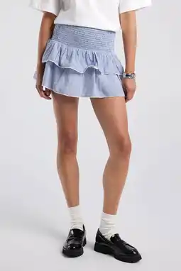 Wehkamp America Today mini rok met ruches - blauw aanbieding
