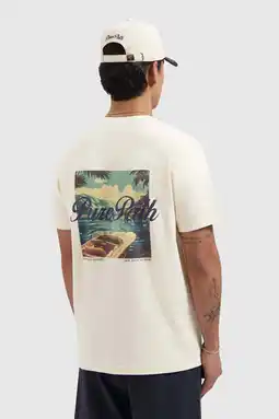 Wehkamp Pure Path regular T-shirt met backprint ecru aanbieding