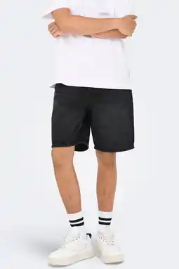 Wehkamp ONLY & SONS ONSEDGE straight regularwaist short black denim aanbieding