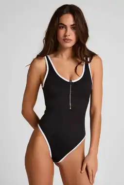 Wehkamp Hunkemöller neopreen badpak met rits zwart aanbieding