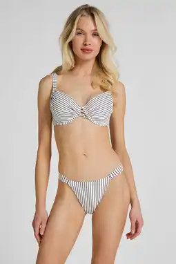 Wehkamp Hunkemöller high leg bikinibroekje Stripes wit aanbieding