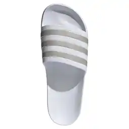 Wehkamp adidas Sportswear Adilette Aqua badslippers wit/zilvergrijs aanbieding