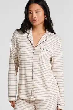 Wehkamp Hunkemöller pyjamatop ecru aanbieding