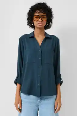 Wehkamp QS blouse donkerblauw aanbieding