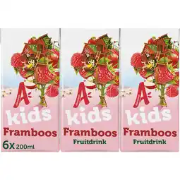Jumbo Appelsientje Kids Framboos Fruitdrink 6-pack 0,2 L aanbieding