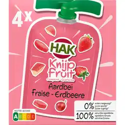 Jumbo HAK Knijpfruit Aardbei 4 Stuks aanbieding