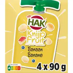 Jumbo HAK Knijpfruit Banaan 4 Stuks aanbieding