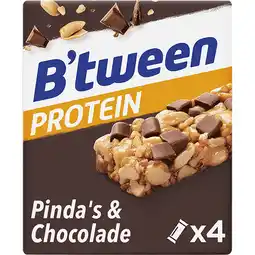 Jumbo B'tween Protein Pinda's & Chocolade 4 x 24g aanbieding