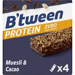 Jumbo B'tween Proteïnereep Zero Muesli & Cacao 100g aanbieding