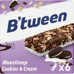 Jumbo B'tween Cookies & Cream 6 x 23 g aanbieding