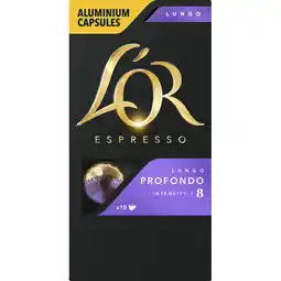 Jumbo L'OR Espresso Lungo Profondo Aluminium Capsules 10 Stuks 52 g aanbieding