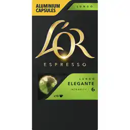 Jumbo L'OR Espresso Lungo Elegante Aluminium Capsules 10 Stuks 52 g aanbieding