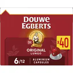 Jumbo Douwe Egberts Koffiecups Lungo 6 Original 40 stuks aanbieding
