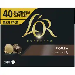 Jumbo L'OR Espresso Forza Aluminium Capsules Maxi Pack 40 Stuks 208 g aanbieding