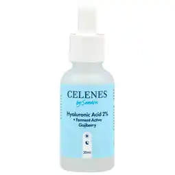 Holland & Barrett 1+1 gratis | Celenes Hyaluronzuur 2% + Ferment Active Goji Berry Serum - 30ml aanbieding