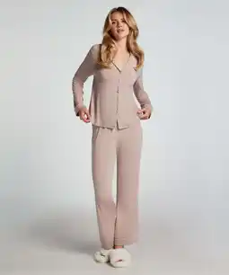 Hunkemoller Hunkemöller Broek Jersey Essential Beige aanbieding
