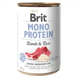 Zooplus Voordeelpakket: 24x400g Brit Mono Protein Lam met Rijst nat hondenvoer aanbieding