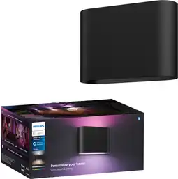 Coolblue Philips Hue Dymera muurlamp - White and Color - Zwart aanbieding