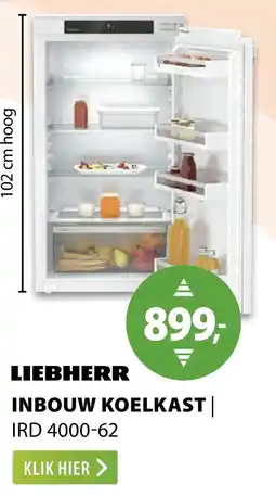 Expert Liebherr inbouw koelkast | IRD 4000-62 aanbieding