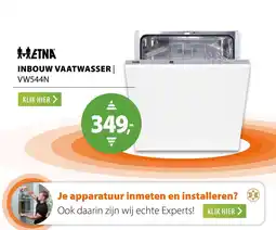 Expert etna inbouw vaatwasser vw544n aanbieding