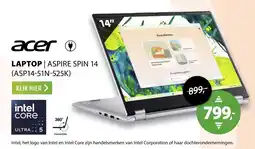 Expert acer LAPTOP | ASPIRE SPIN 14 (ASP14-51N-525K) aanbieding