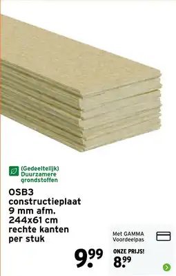 GAMMA OSB3 constructieplaat aanbieding
