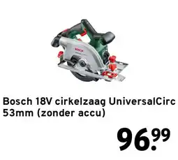 GAMMA Bosch 18V cirkelzaag UniversalCirc aanbieding