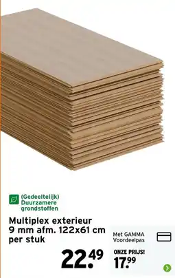GAMMA Multiplex exterieur aanbieding
