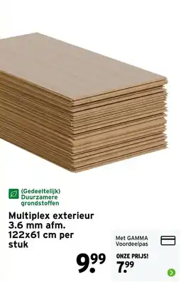 GAMMA Multiplex exterieur aanbieding