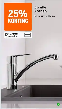 GAMMA gamma kranen aanbieding