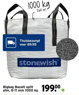GAMMA stonewish Bigbag Basalt split aanbieding