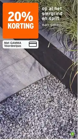 GAMMA gamma siergrind en split aanbieding
