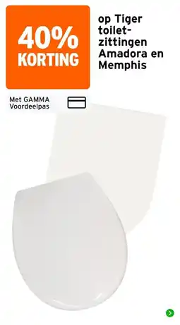 GAMMA Tiger toilet-zittingen Amadora en Memphis aanbieding
