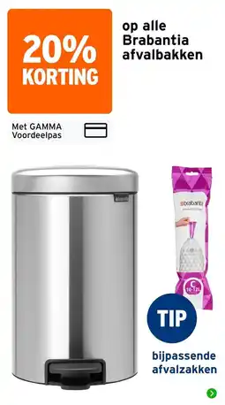 GAMMA Brabantia afvalbakken aanbieding