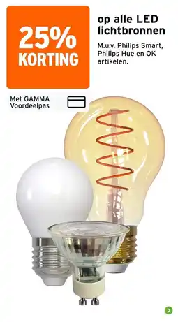 GAMMA LED lichtbronnen aanbieding