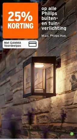GAMMA Philips buiten- en tuinverlichting aanbieding