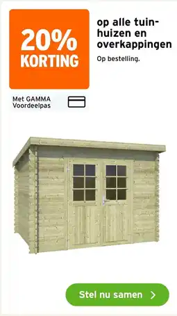 GAMMA gamma tuinhuizen en overkappingen aanbieding