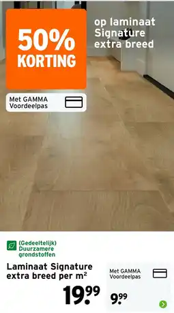 GAMMA Laminaat Signature extra breed aanbieding