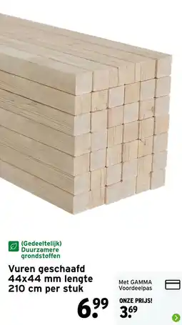 GAMMA Vuren geschaafd aanbieding