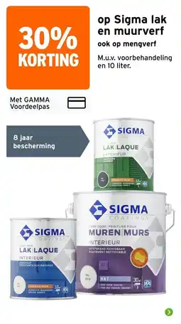 GAMMA Sigma lak en muurverf aanbieding